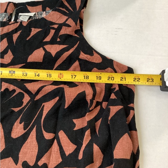 A New Day Women's Sleeveless, XXL Linen Mini Shift Dress, Blk/Brown - Picture 7 of 8